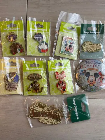 도쿄 디즈니랜드 핀 배지 9개 세트 뉴 판타지랜드 레어