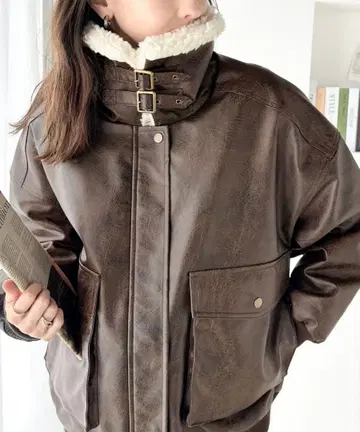 자바 보아 레더 재킷