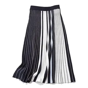 CAST: 컬러 콤비 니트 스커트