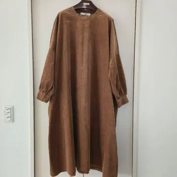 코듀로이 브라운 롱 원피스