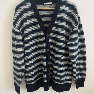 ZARA 스트라이프 V넥 가디건