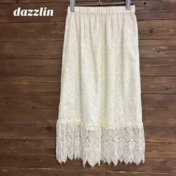 [  ] dazzlin 레이스 롱 스커트 허리밴딩 S