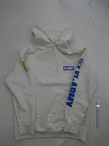 엑스라지 프린트 후드티 M 사이즈 화이트 계열
