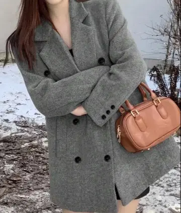 한국 더블 브레스트 체스터 코트 SHEIN 아우터