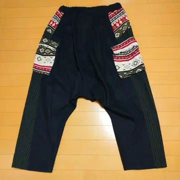 사루엘 팬츠 동양풍 슬랙스 패치워크 일본풍 패턴 핸드메이드