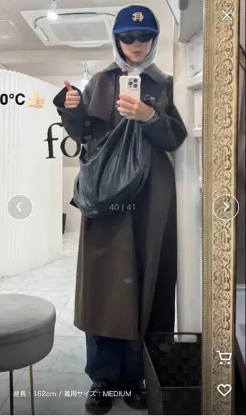 callautia 2way 컬러 오버 사이즈 롱 코트