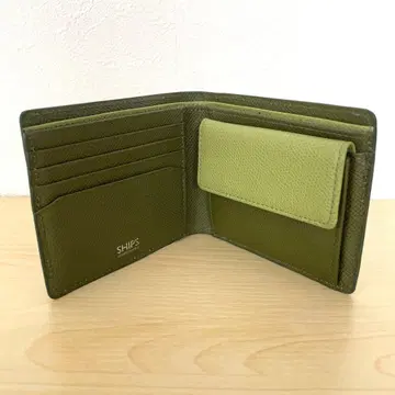 SHIPS 접이식 지갑 다크 그린/라이트 그린