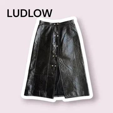 LUDLOW 라들로 페이턴트 스커트 블랙