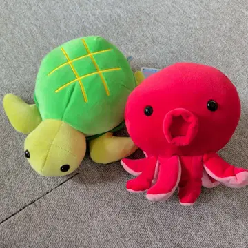 거북이와 문어 봉제 인형 세트