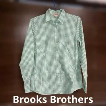 브룩스브라더스 그린 체크 무늬 긴팔 셔츠 새상품급
