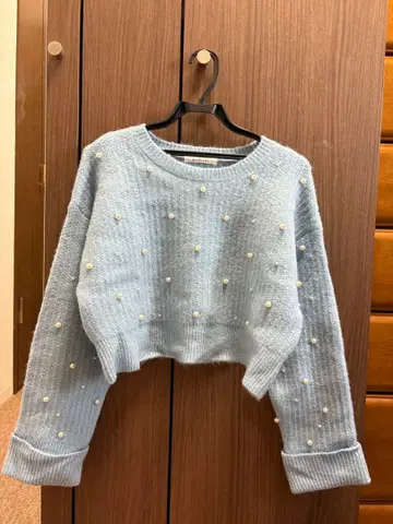 펄 장식 니트