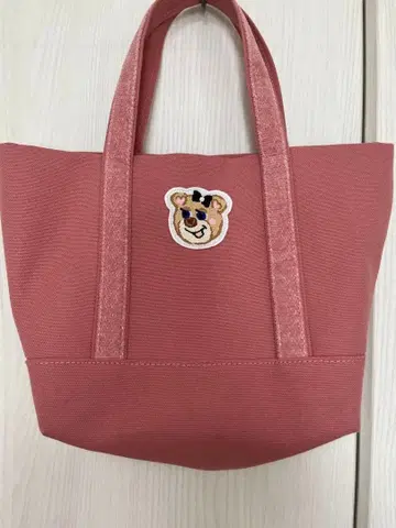 페이러 올드 테디걸 와펜 토트백 핑크 스몰 사이즈