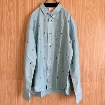 mitsumine 미츠미네 셔츠 긴팔 골프 올 패턴 버튼 다운 LL