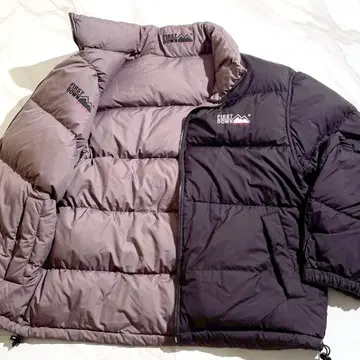 퍼스트다운 다운 자켓 리버서블 블랙x그레이 sizeXL