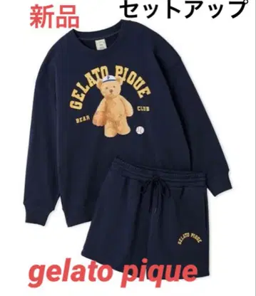 새상품 젤라또피케 한정판 스포티 베어 쭈리 풀오버 & 쭈리 숏팬츠 세트