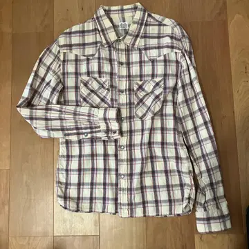 플랫 헤드 체크 무늬 긴팔