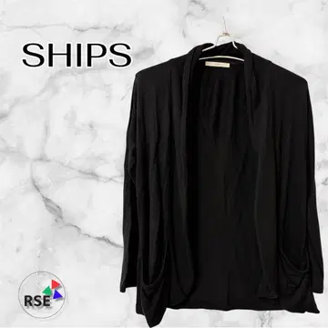하자품 SHIPS 쉽스 긴팔 가디건 블랙 프리 사이즈