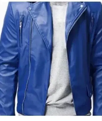 파란색 XL 사이즈 라이더 자켓