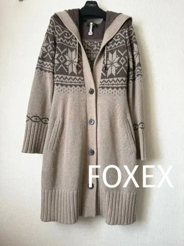 FOXEY 노르딕 니트 롱 코트
