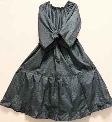 [ 기모노 리메이크 ] 오시마 명주 순수 실크 어른 귀여운 원피스