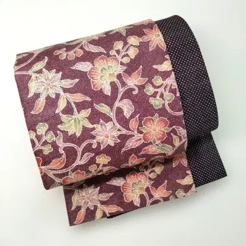 꽃 사라사 한 폭 코부쿠로 오비 긴 길이