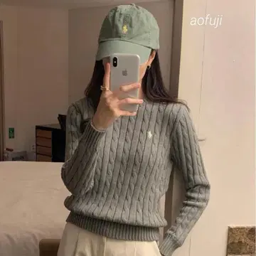 랄프 로렌 폴로 케이블 니트 스웨터 여성용