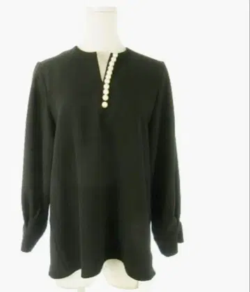 [ TONAL ] 펄 키넥 블라우스 ( 블랙 긴팔 ) 38 사이즈