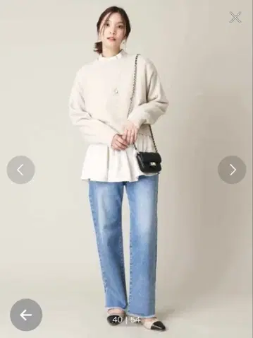 a.v.v 스트레치 데님 스트레이트 팬츠