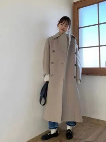 SNIDEL 허리핏 롱 코트