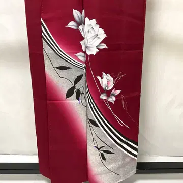 C23 순수 실크 이중 기모노 호몬기 장미 기모노