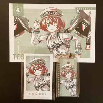 컴퍼스 아니아토 애니메이트 엽서 폴라로이드 아크릴 키링 테슬라