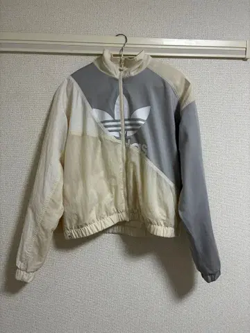 adidas 집업 자켓 화이트 그레이