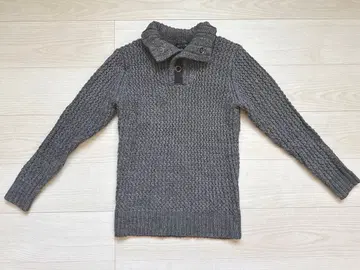 [ 미쉘클랑 ] 리브 니트 스웨터 남성용 46사이즈 ( S ) 그레이