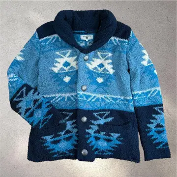 BILLABONG 보아 자켓 네이비 오르테가 무늬 블루 L