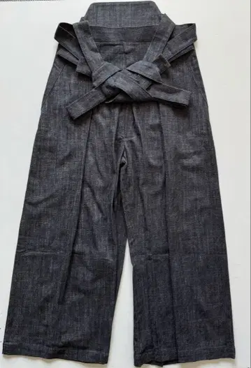 남성용 데님 하카마 우마노리 하카마 미야코 기획