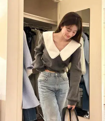 bibiy 상의 니트 당일 발송