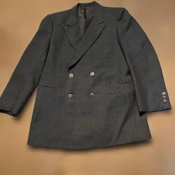 다크 그레이 더블 브레스트 테일러드 자켓