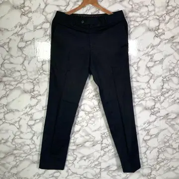 platinum COMME CA (M) 슬랙스 센터 프레스 블랙