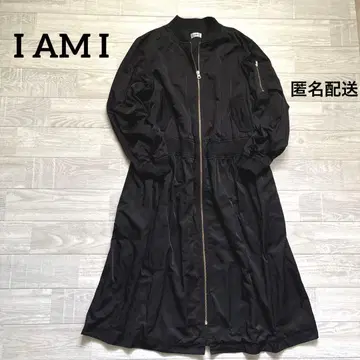 I am I in fact - MA-1 타입 롱 코트 블랙