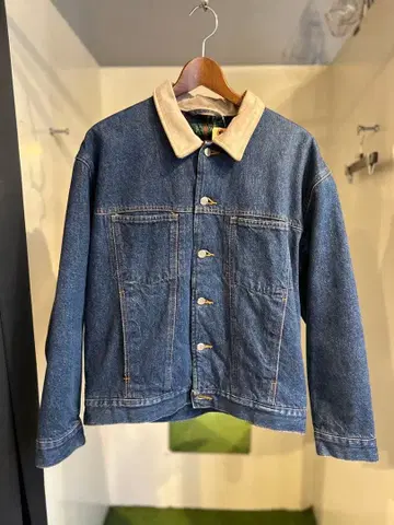 인디고 블루 코듀로이 옷깃 G