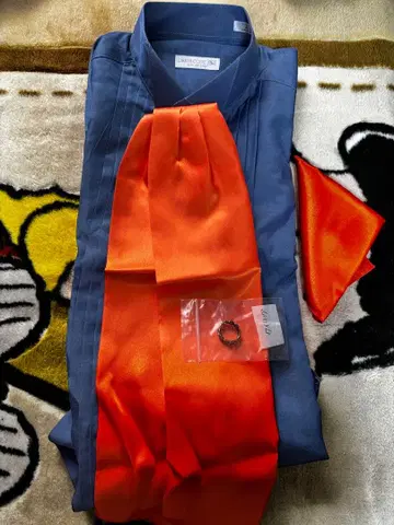 윙카라 드레스 셔츠 M 사이즈 새상품 애스콧 타이 치프 타이링