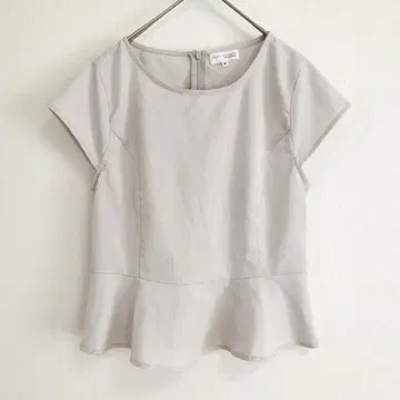 Jayro 페플럼 상의 M 아이보리 포멀 오피스 캐주얼