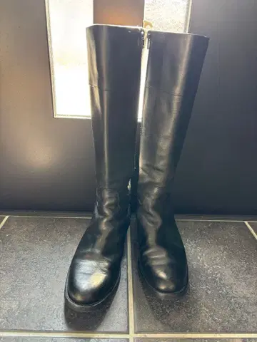 인기! SAYA 사야 블랙 가죽 사이드 지퍼 롱 부츠