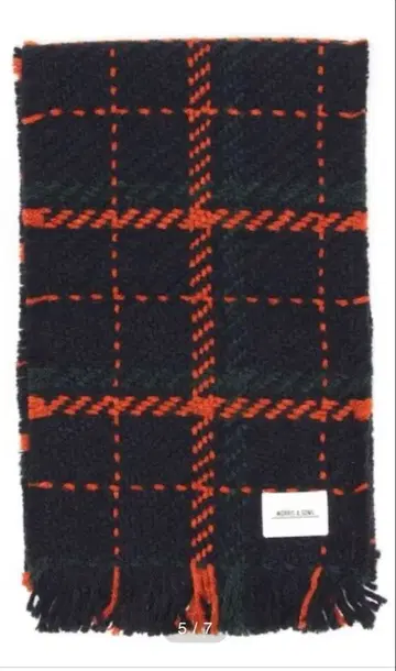 MORRIS & SONS 체크 무늬 머플러