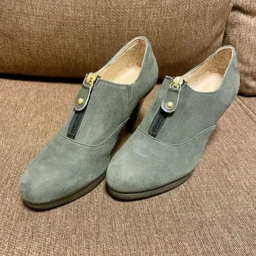 히미코 숏부츠 부티 펌프스 스웨이드 동창회 23.5cm