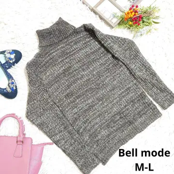 Bell mode 니트/스웨터 ( L 상당 ) 다크 브라운/그레이/믹스
