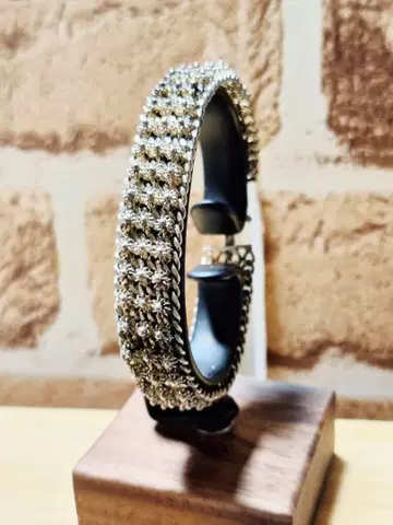 실버 팔찌 플라워 팔 둘레 약 18cm 24g