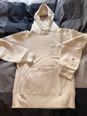 Champion 베이지 후드티 M