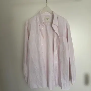 유니클로 JW 앤더슨 옥스퍼드 오버 사이즈 셔츠 핑크 M