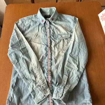 291295=HOMME 라이트 블루 데님 긴팔 셔츠